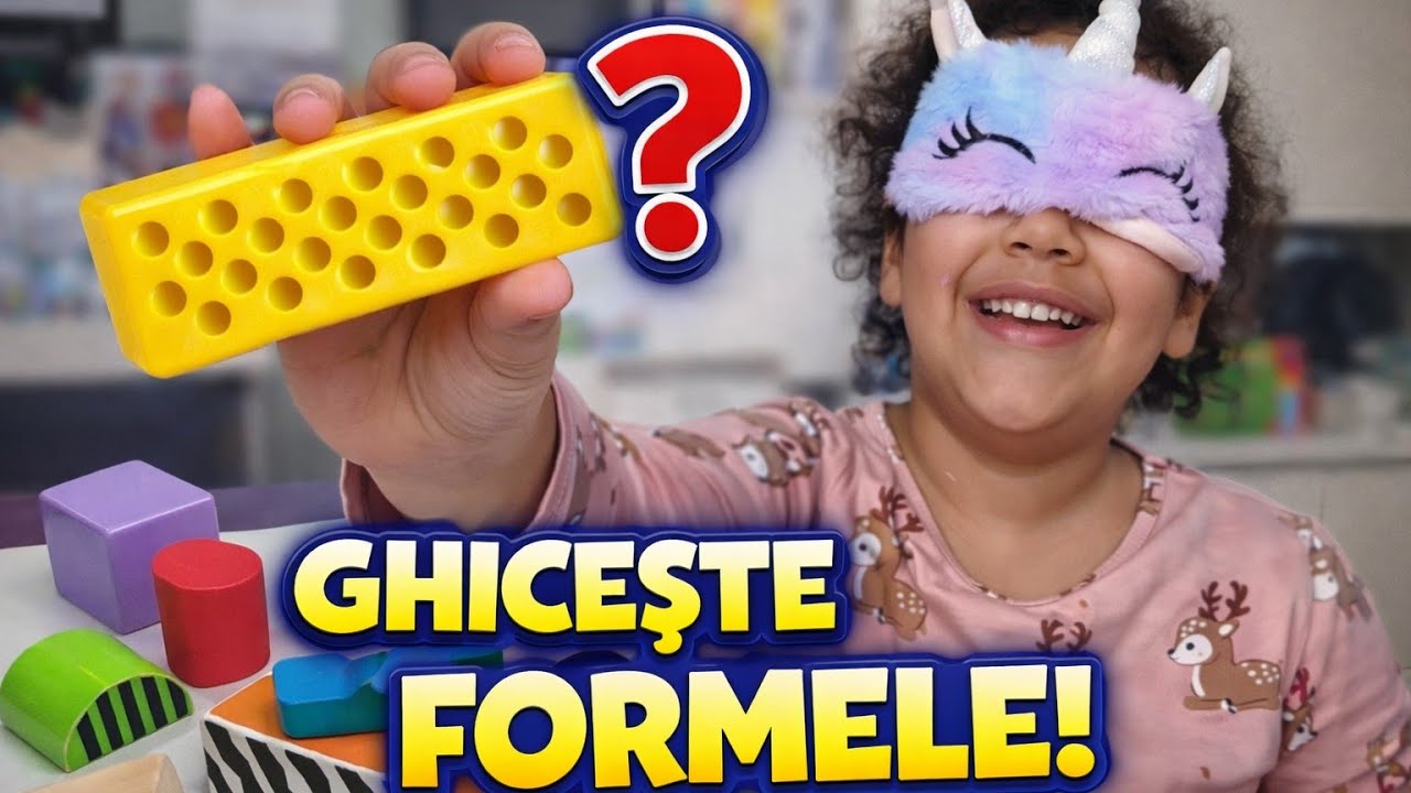 GHICEȘTE FORMELE GEOMETRICE fara sa vezi! 🔺🔵 Challenge educativ pentru copii