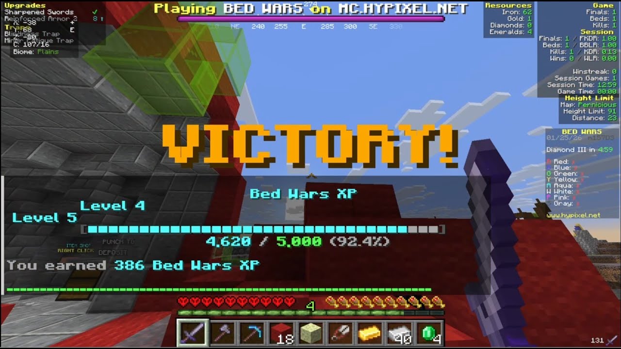 My first bedwars win