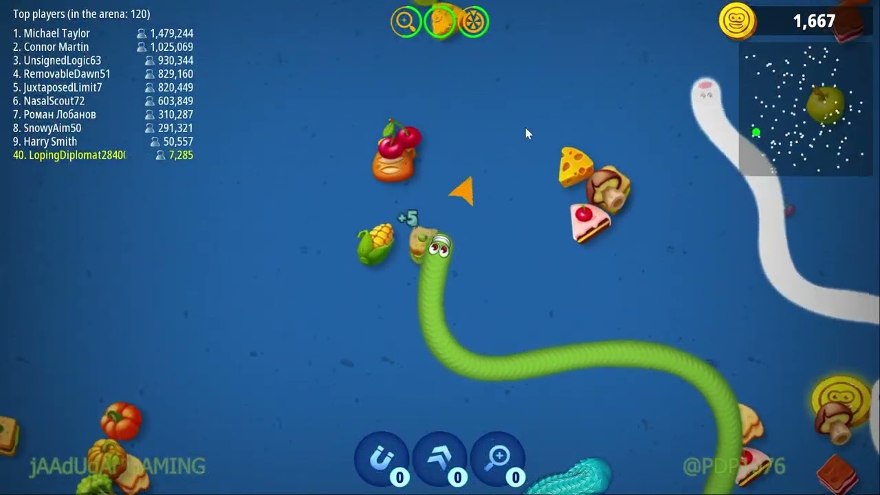 Worms Zone io Hungry Snake || fast game play || speed up || by prithvi raj ||