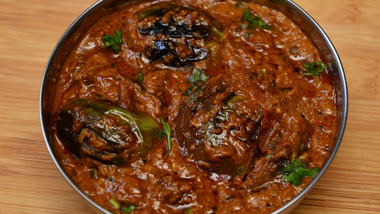 Brinjal Curry for Biryani/ Side Dish For Biryani/ Brinjal Gravy