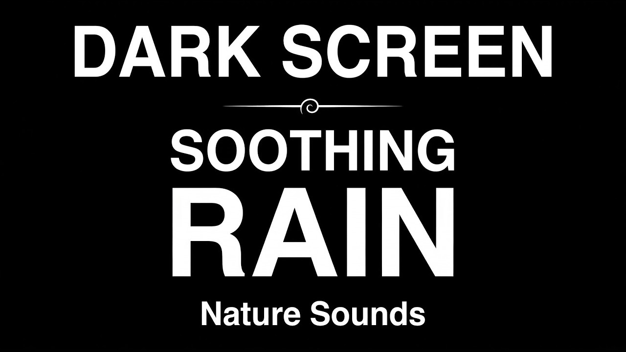 Rain Sounds for Sleeping Dark Screen | SLEEP & RELAXATION | Black Screen | 8 hours