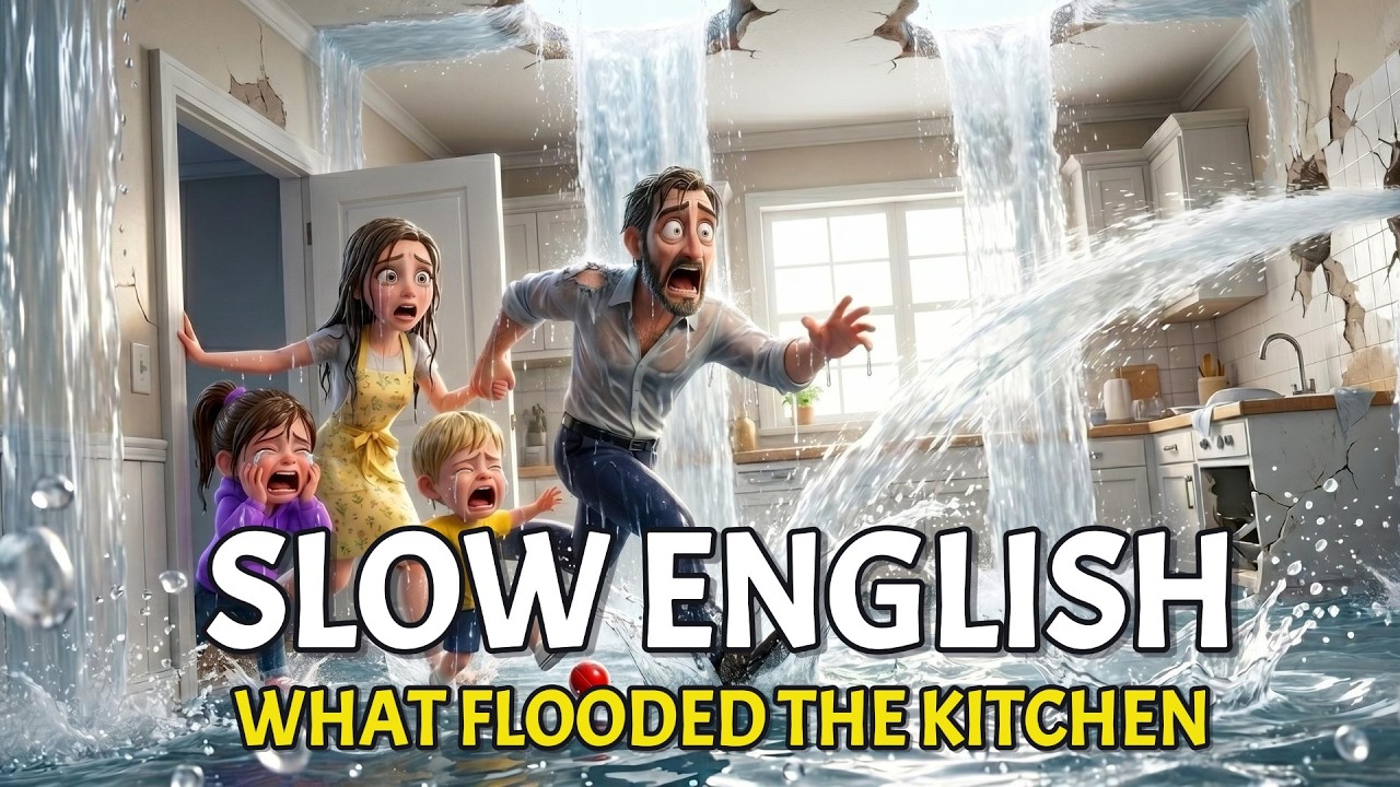 What Flooded The Kitchen? | Easy English Listening Story for Beginners (A1 - A2 level)