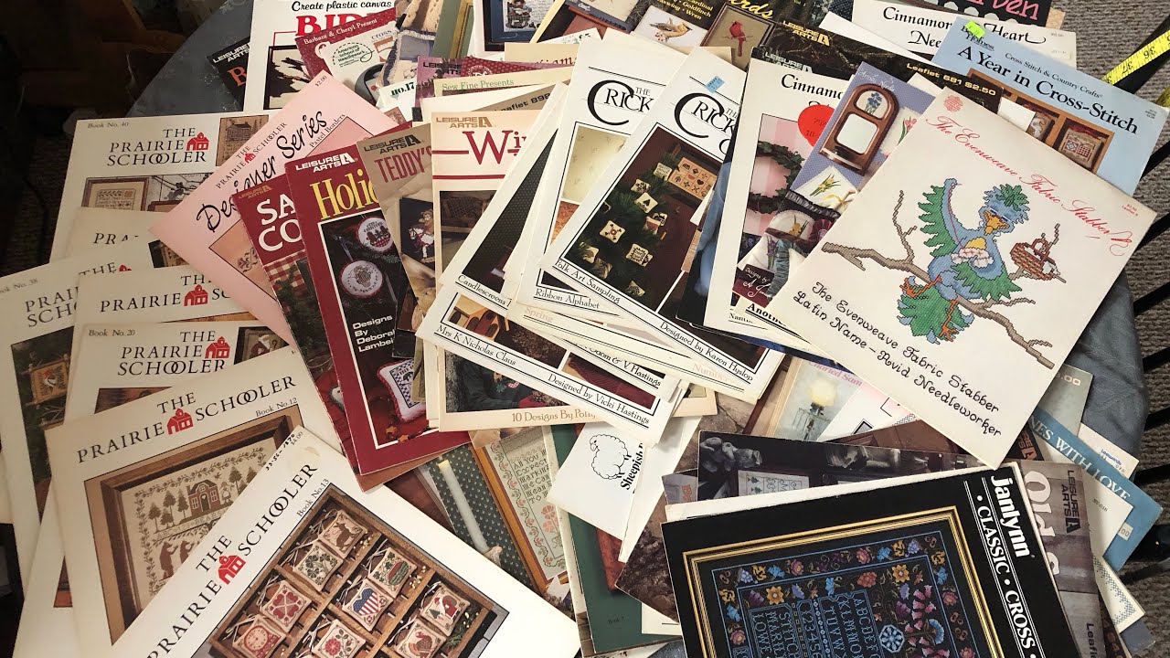 Flosstube Extra: Vintage Cross Stitch flip through, sampler stash, prairie schooler, etc! 