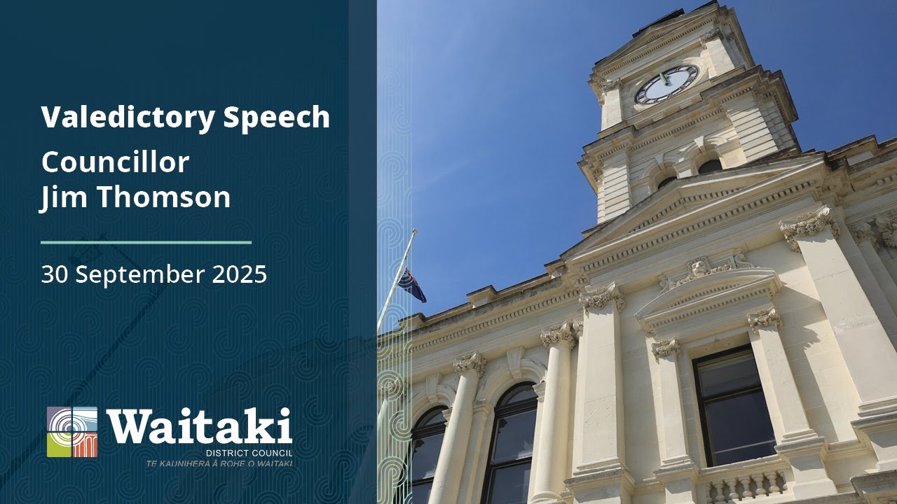 Councillor Jim Thomson - Valedictory Speech - 30 September 2025