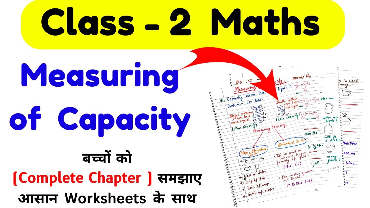 Measuring of Capacity Class 2 | Maths Worksheet for Class 2 | Class 2 Measurement | Grade 2 Maths