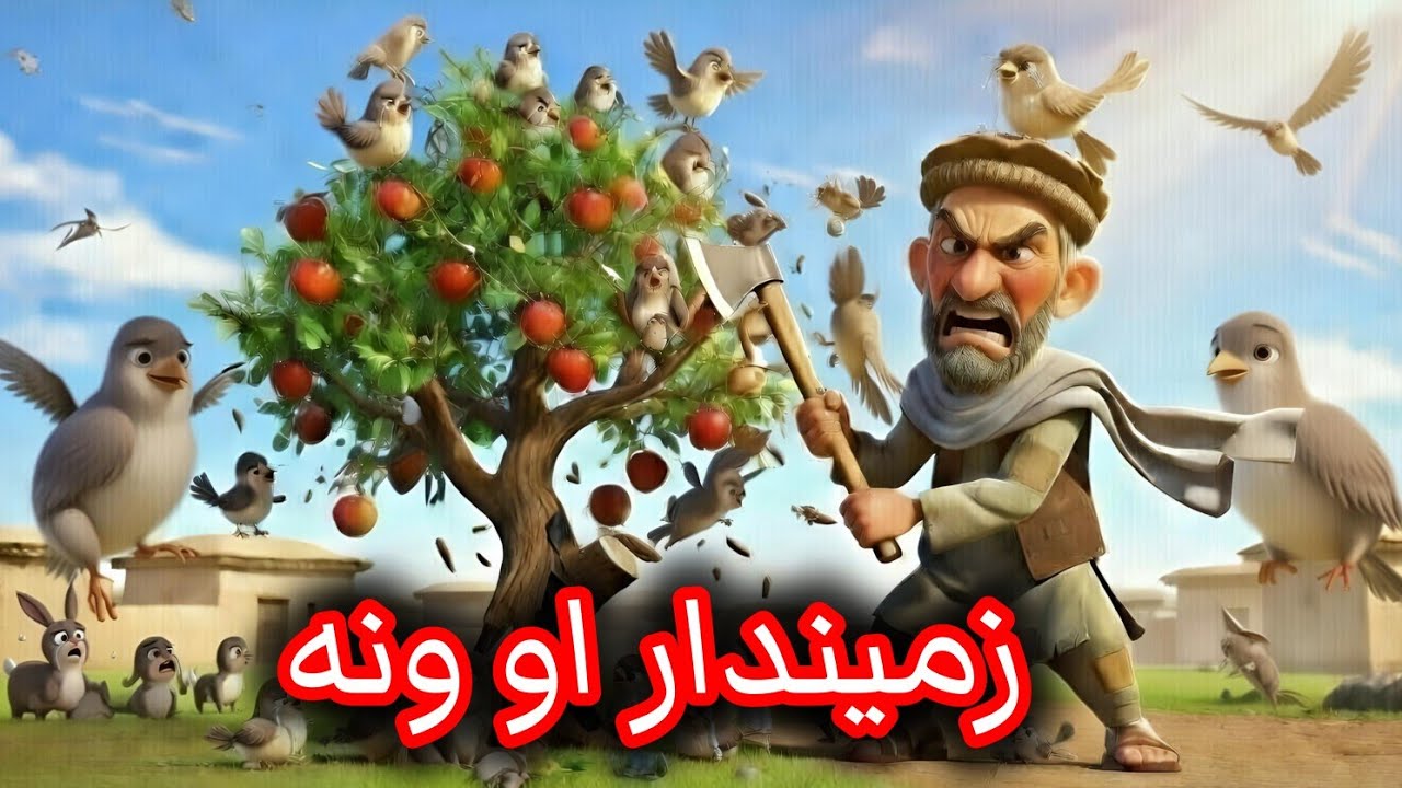 زمیندار يا دهکان او عجيبه ونہ | Farmer and old tree | Pashto cartoon story