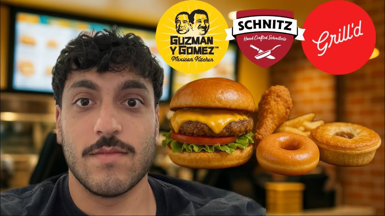 Eating ONLY Aussie Fast Food for 24hrs🍔🇦🇺