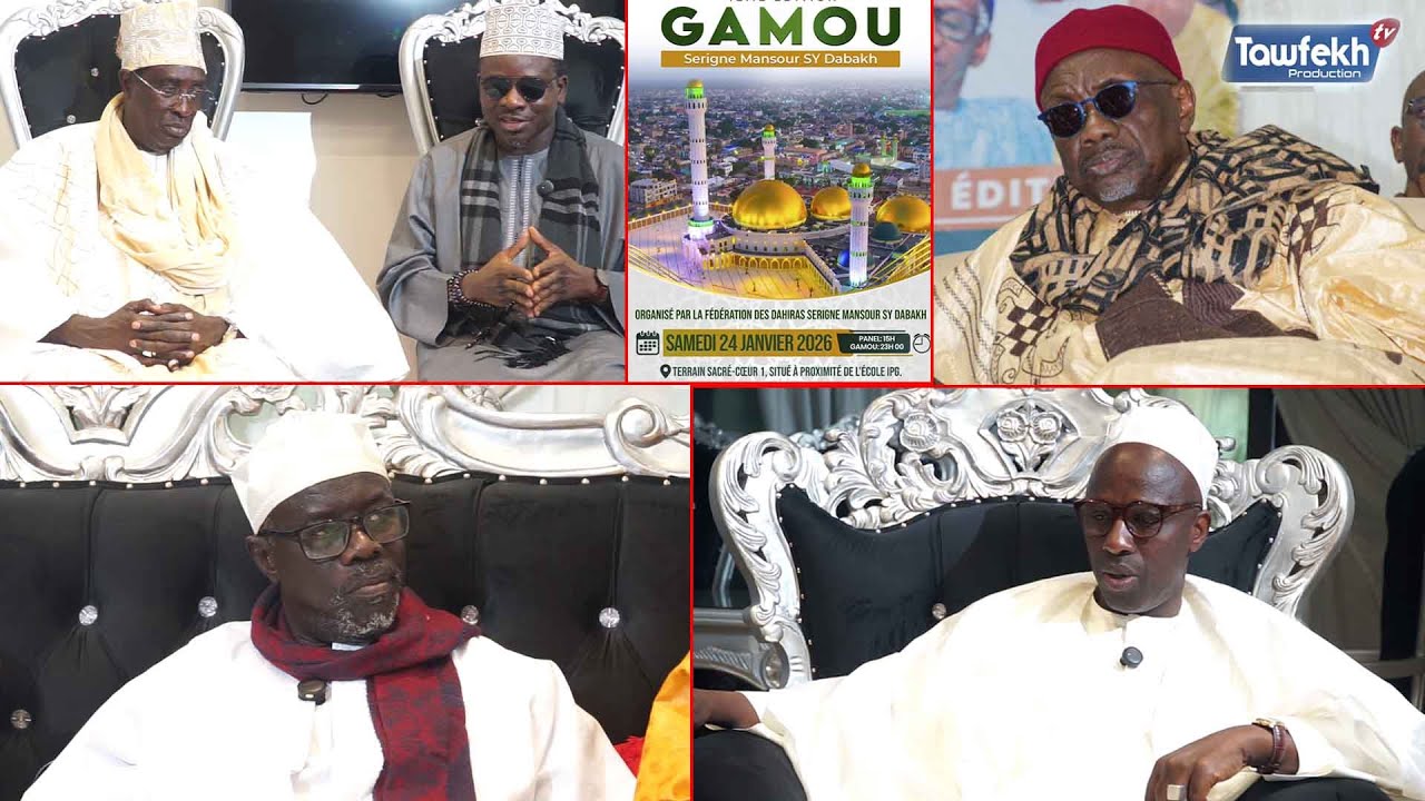 PRÉPARATION GAMOU FEDERATION SERIGNE MANSOUR SY DABAKH 2026 A SACÉ COEUR 3 SAN LOGO