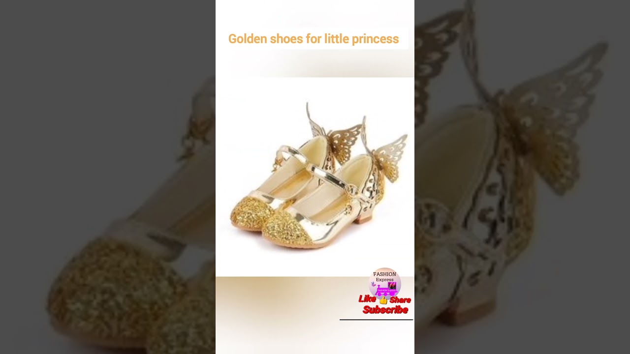 golden shoes for little princess 2023 #youtubeshorts #youtube #ytshorts