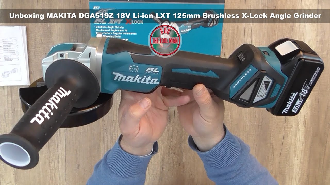 Unboxing MAKITA DGA519Z 18V Li ion LXT 125mm / 5