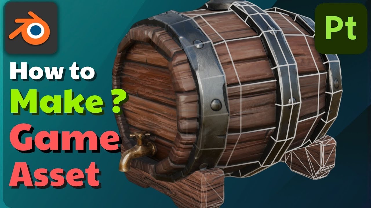 How to Make Game Asset in Blender | Timelapse | Blender 4.3.2 | Substance Painter