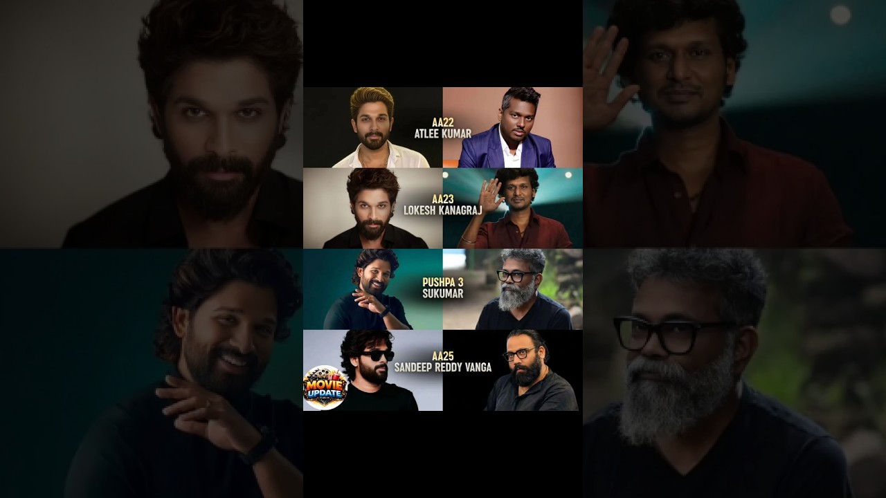 AA22–AA25 🔥 Allu Arjun’s biggest collaborations with top directors.