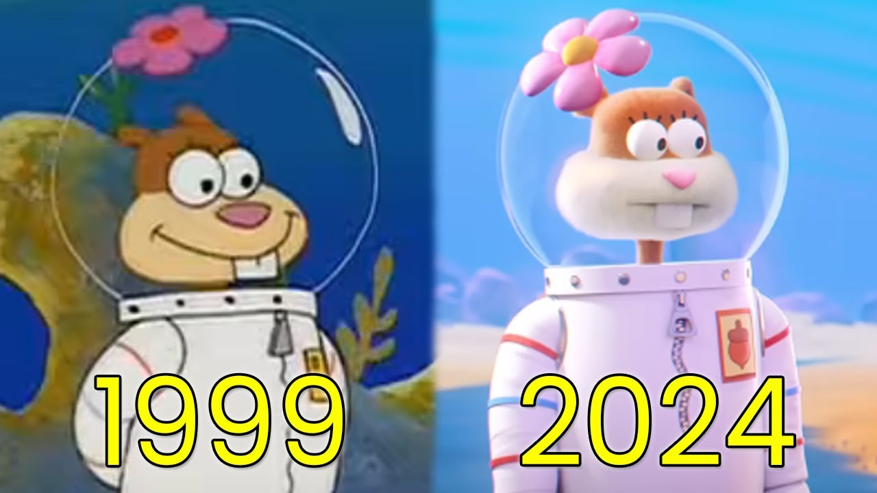 Evolution of Sandy Cheeks in Movies & TV (1999-2024)
