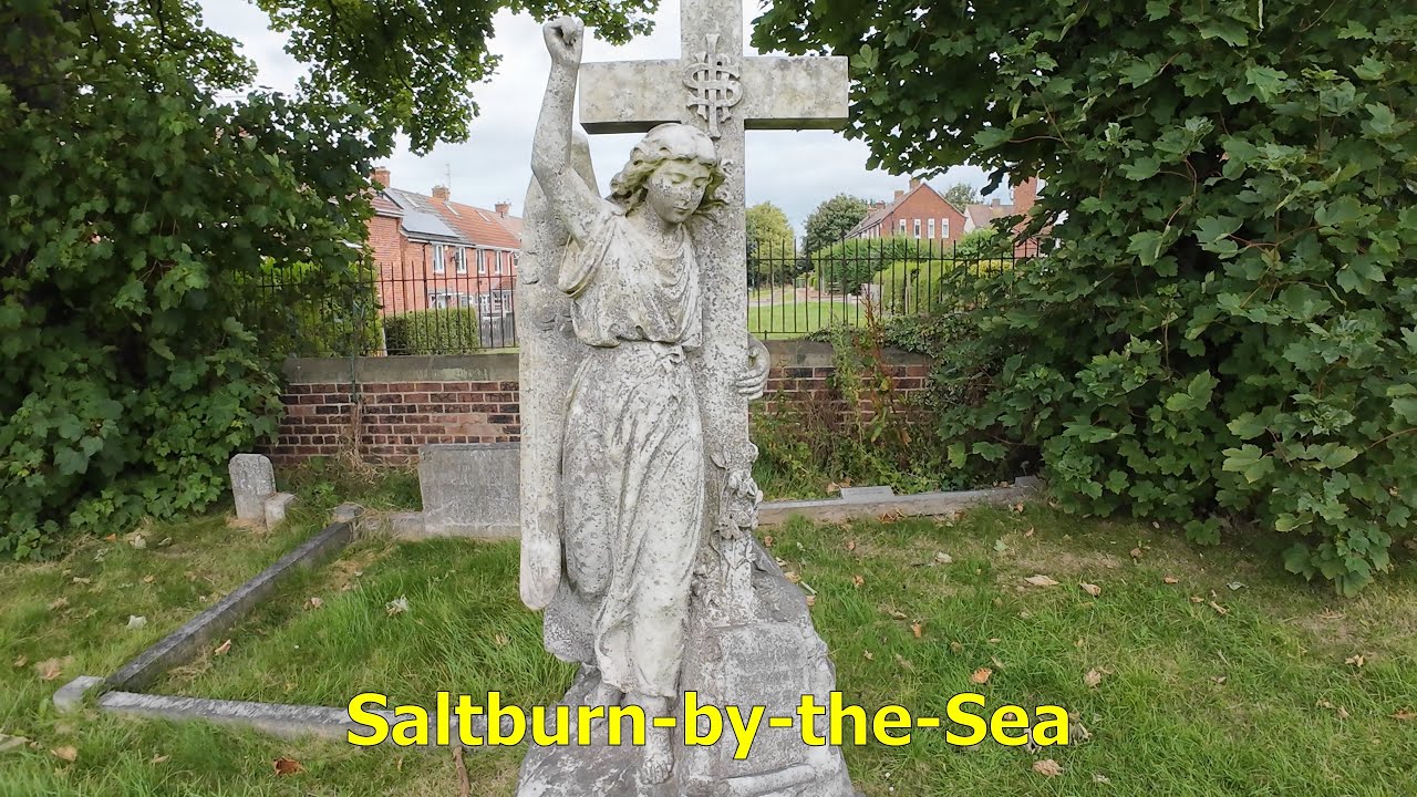 Saltburn-by-the-Sea, North Yorkshire, UK: A small cemetery in the pretty seaside town of Saltburn.