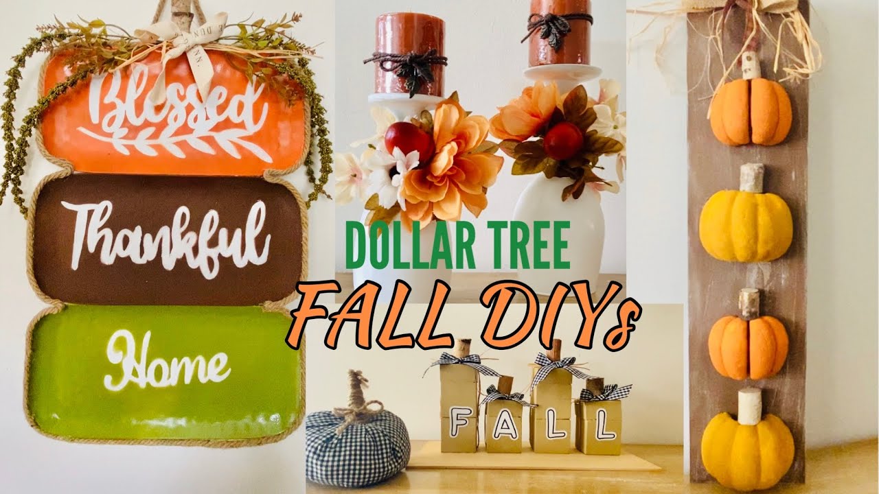 DOLLAR TREE FALL DIYs 🍁 IDEAS y MANUALIDADES para DECORAR LA CASA / DECORACIÓN para OTOÑO 2022🍂