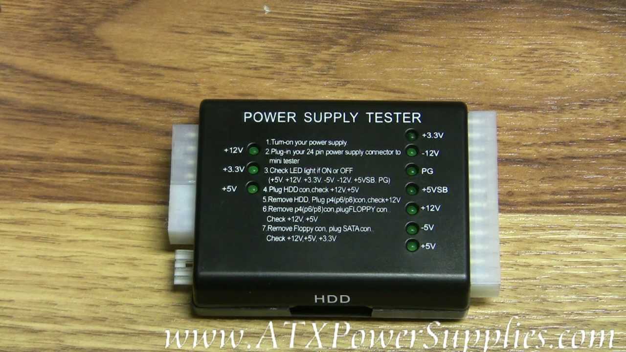 ATX Power Supply Tester - Demonstration