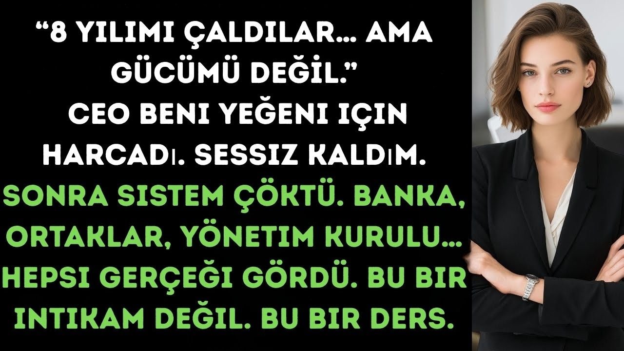 CEO beni yeğeni için harcadı ama sistemi ayakta tutan bendim şimdi her şey benim şartlarımla dönüyor