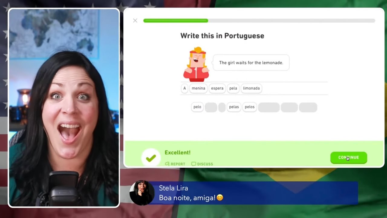 Uma falante nativa aprendendo português AO VIVO | Miss Jill