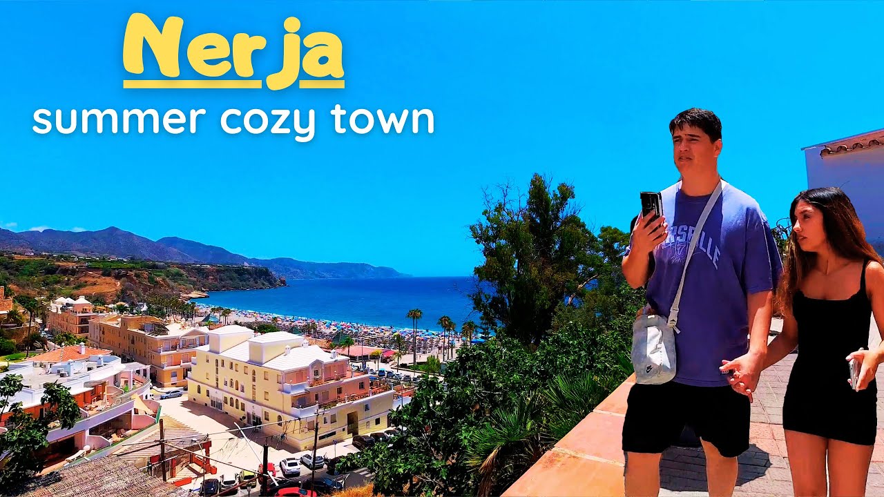 Nerja - COZY town in Spain. 4K Walk tour, Malaga province