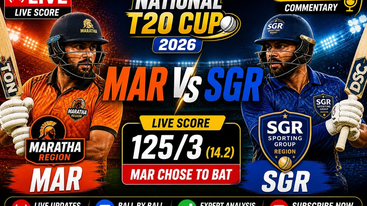 🔴 AR vs SGR Live Score Now | National T20 Cup 2026 Commentary Today #ARvsSGR