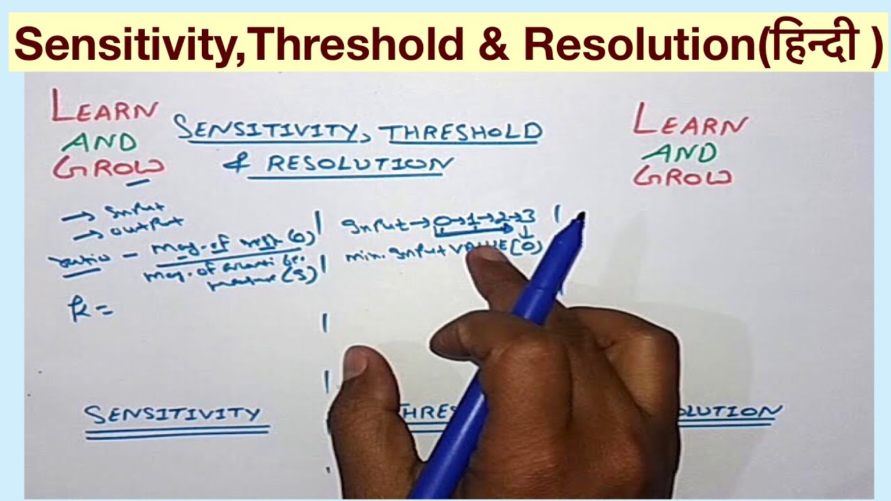Sensitivity,Threshold & Resolution(हिन्दी )