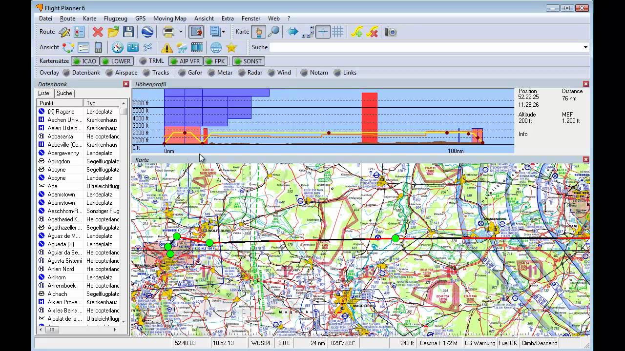 Flight Planner 6 - Streckenplanung