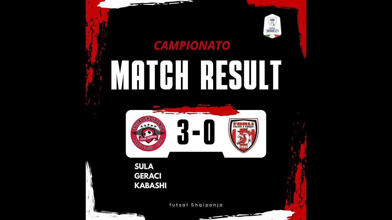 Futsal Shqiponja 3-0 Forlì calcio a 5 - Highlights 12' giornata di campionato di serie C12025/26