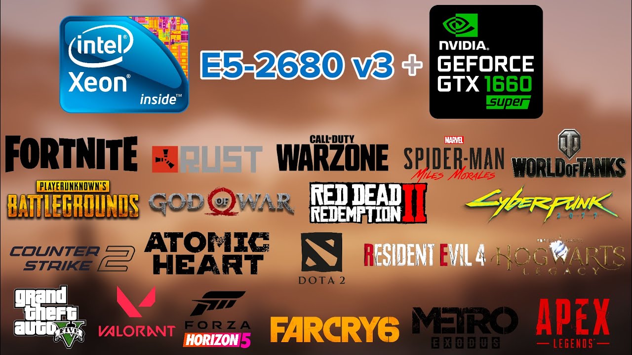 Xeon E5 2680v3 + GTX 1660 Super test in 20 games