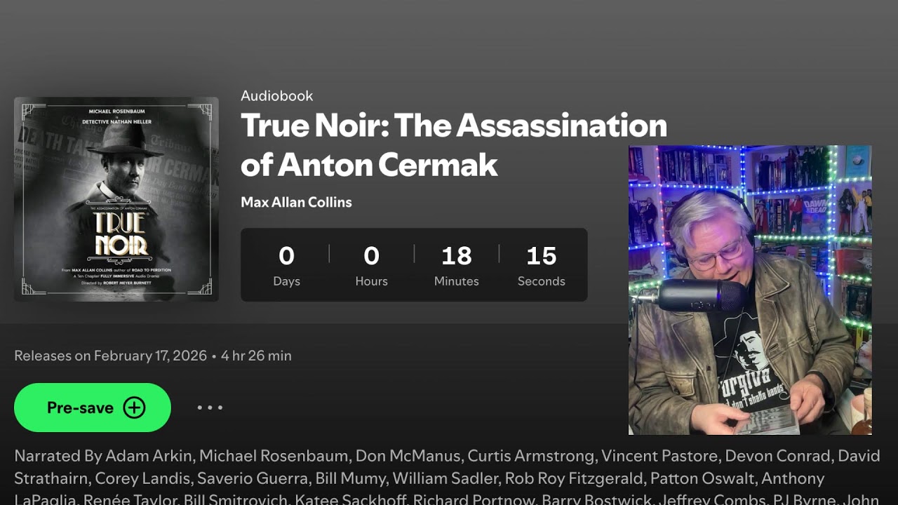 TRUE NOIR: The Assassination of Anton Cermak LIVE SPOTIFY COUNTDOWN CLOCK!