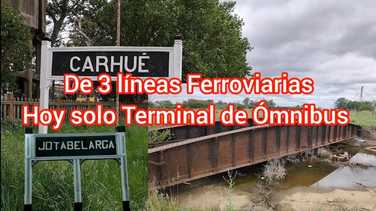 ESTACIÓN CARHUÉ de los FERROCARRILES ROCA (DEL SUD) SARMIENTO (DEL OESTE) Y BELGRANO (MIDLAND)