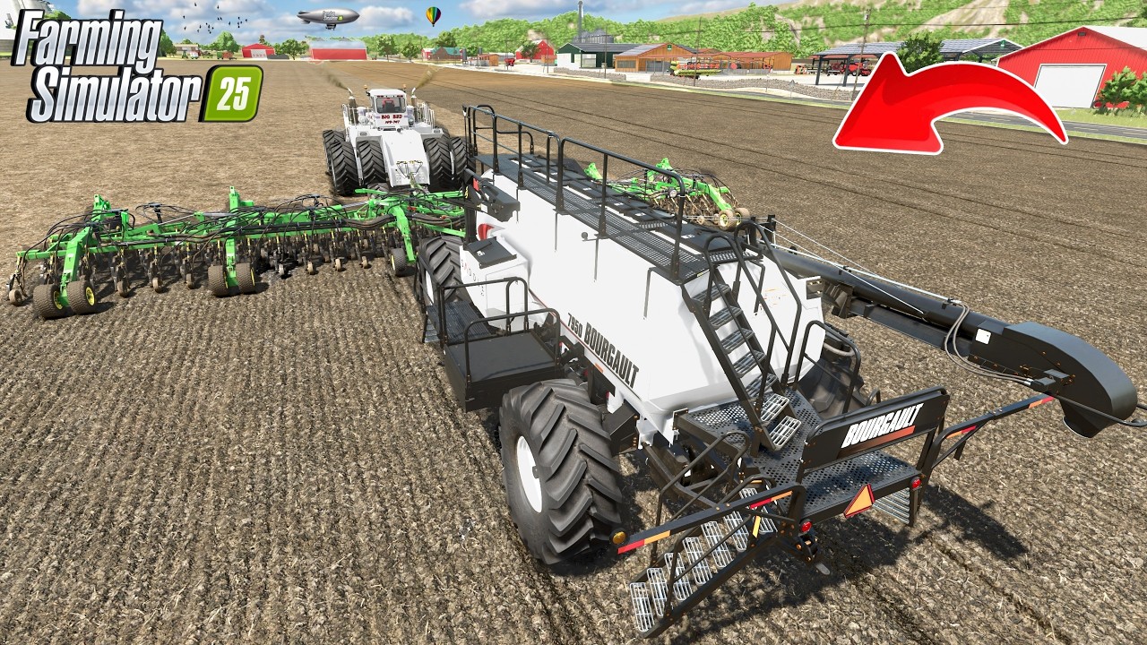 BIGGEST Bourgault Seeder Working on a MASSIVE Field! | MONTANA 4X | Farming Simulator 25