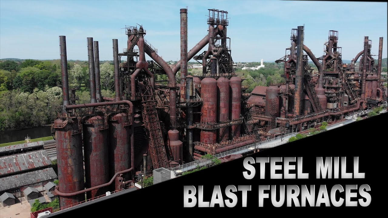 INCREDIBLE STEEL MILL VIDEO from DRONE!  5 BLAST FURNACES!!