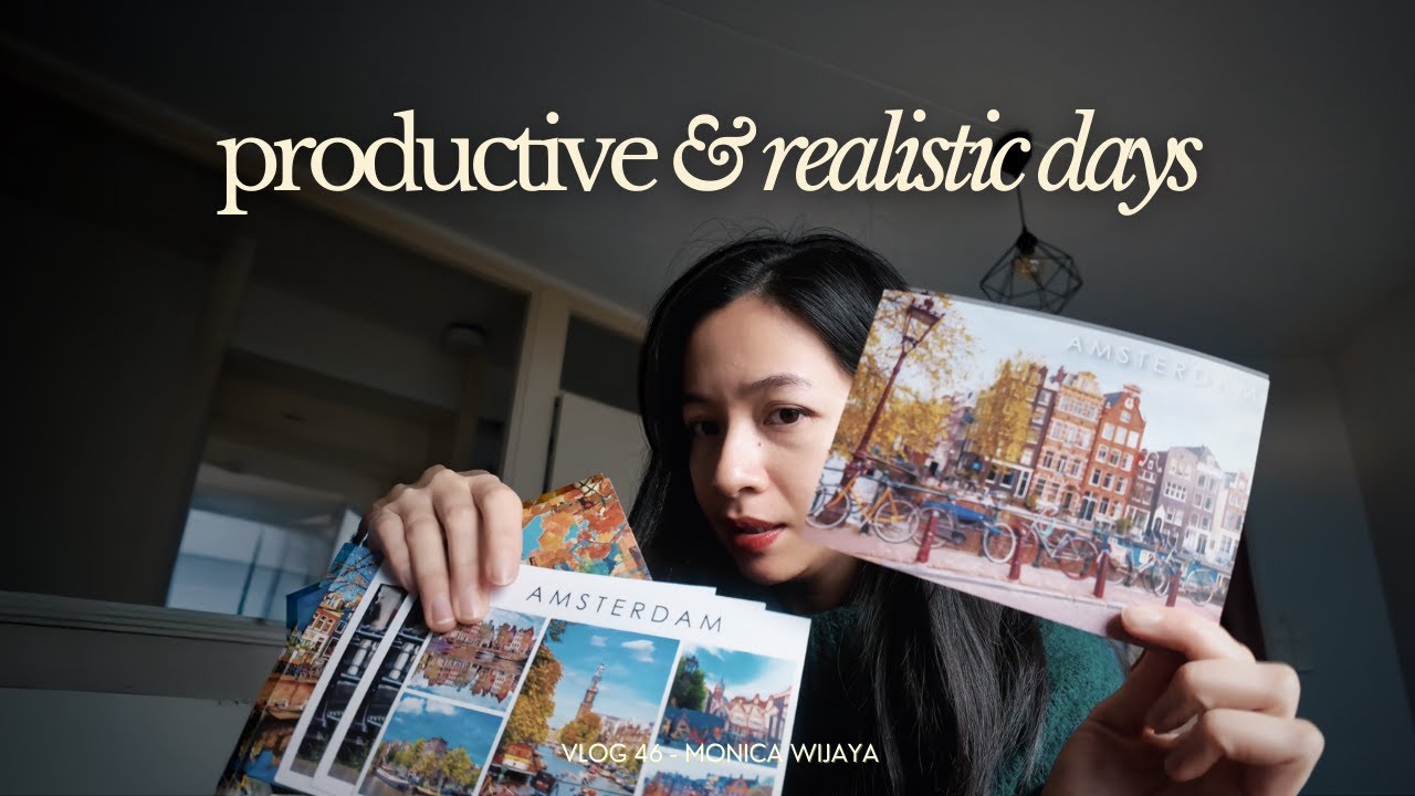 Realistic day in my life as international student in the Netherlands | send postcards, exam studying