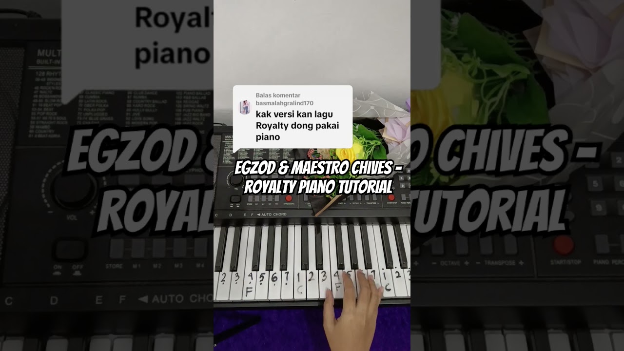 Egzod & Maestro Chives - Royalty Piano Tutorial #notpianika #notangka #pianotutorial #egzod