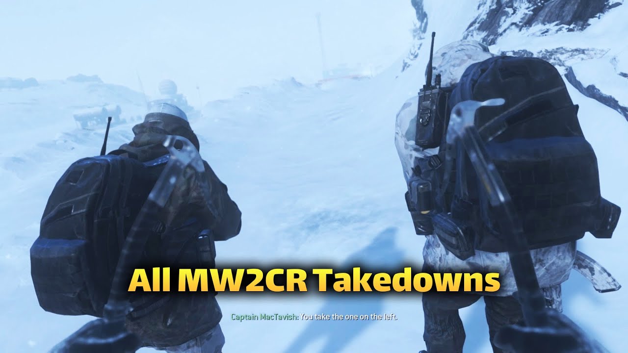 All Modern Warfare 2 Campaign Remastered Takedowns