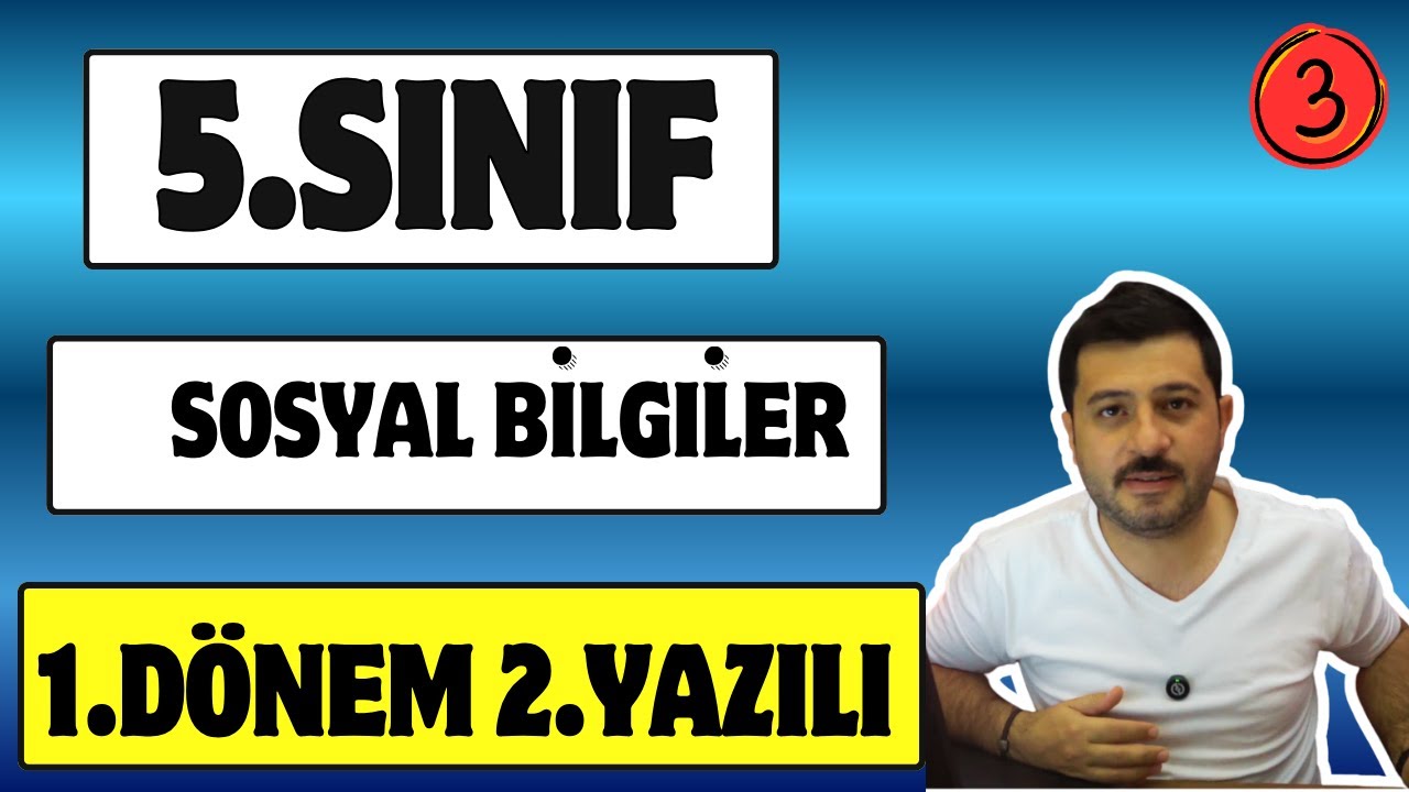 5.Sınıf Sosyal Bilgiler 1.Dönem 2.Yazılı - 3