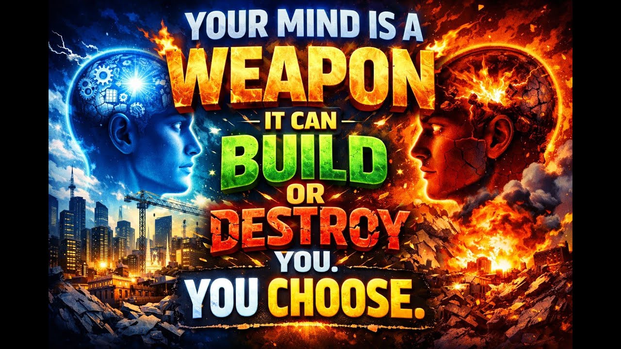 YOUR MIND IS A WEAPON, IT CAN BUILD OR DESTROY YOU. YOU CHOOSE !