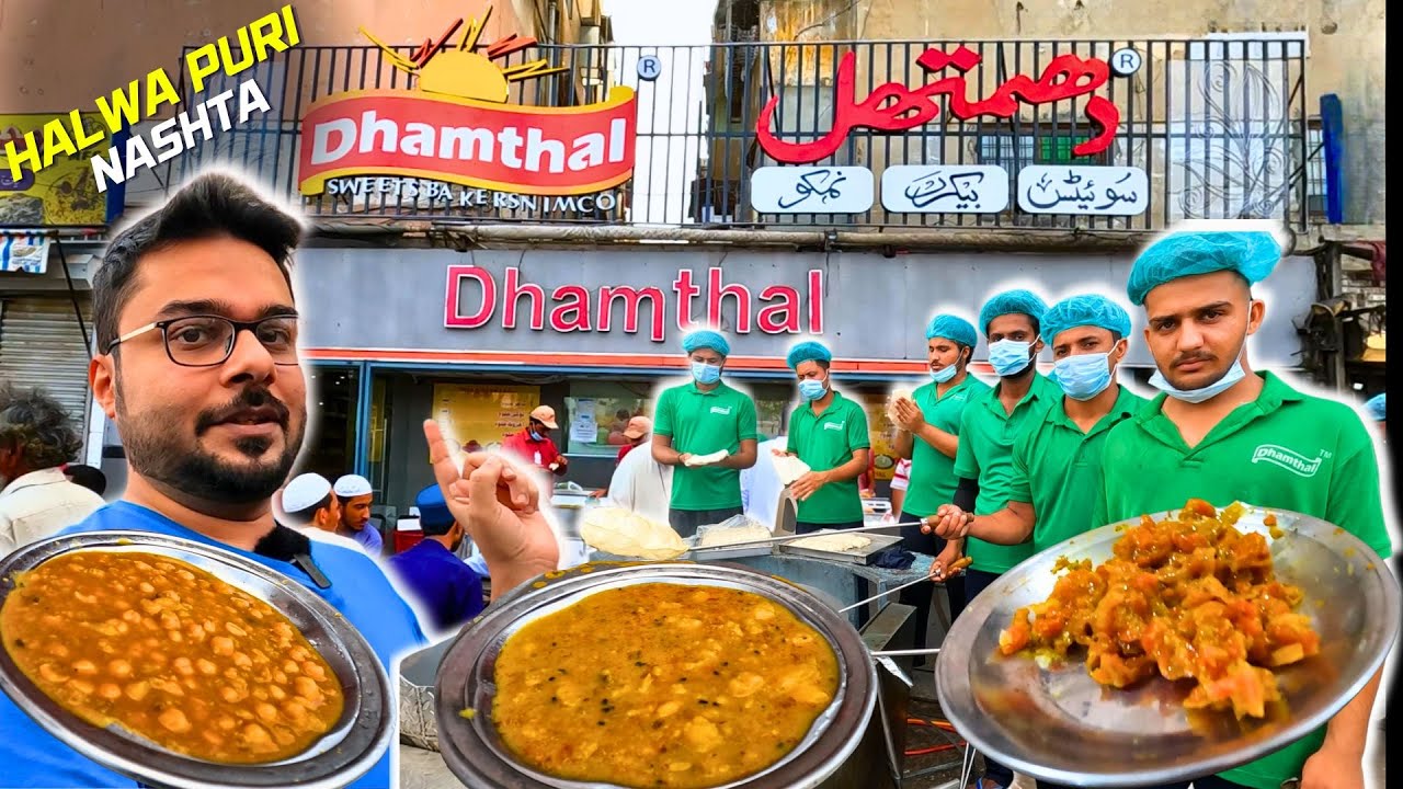 Dhamthal Halwa Puri Nashta 😍 Karachi Mein Mera Sab Se Favorite Hy Yeh 😁 ft. @NammoVlogs