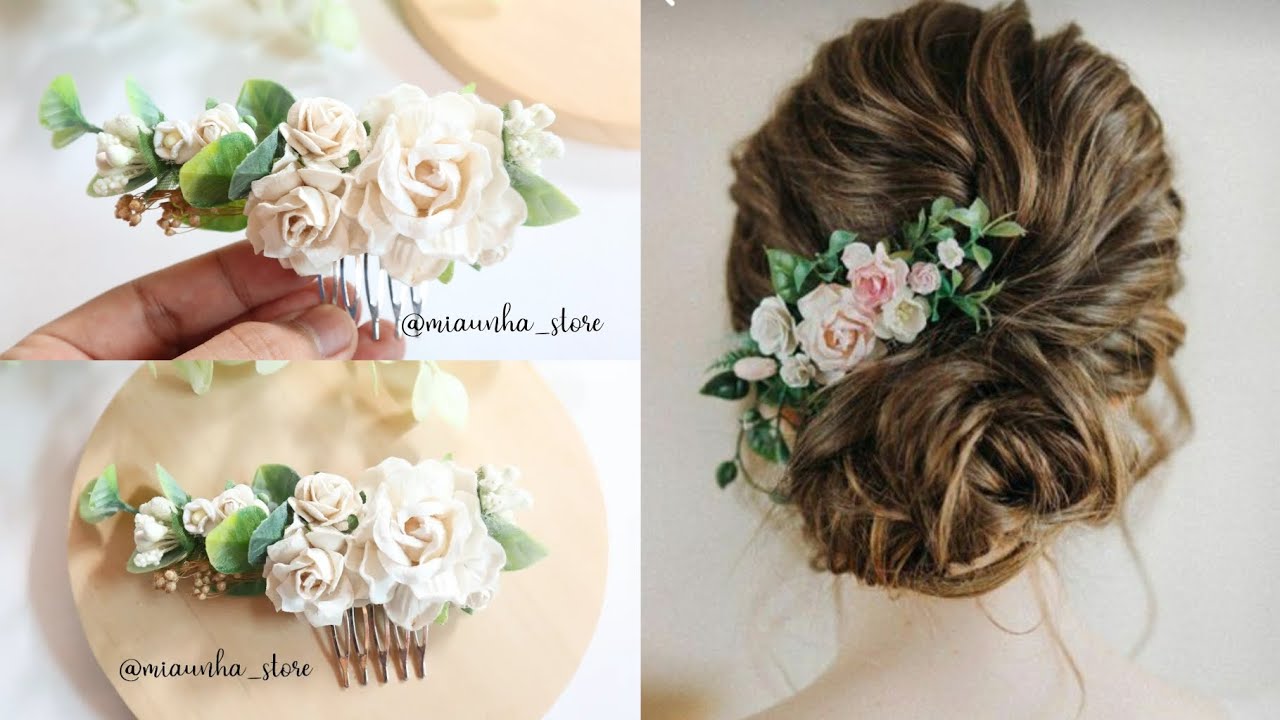 Flower Hair Comb Tutorial | Sirkam Bunga Mini dari Mulberry paper