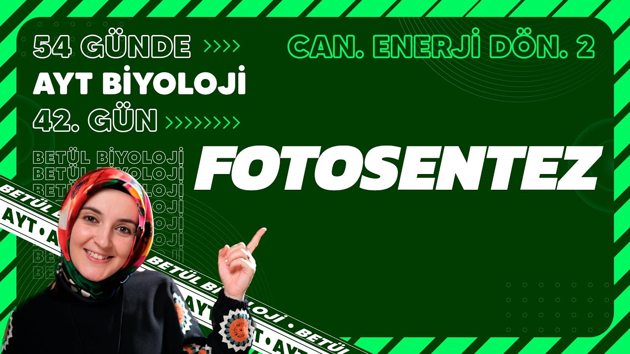 42) Fotosentez | Canlılarda Enerji Dönüşümleri | 12. Sınıf Biyoloji | 2024 AYT Biyoloji 42. Gün