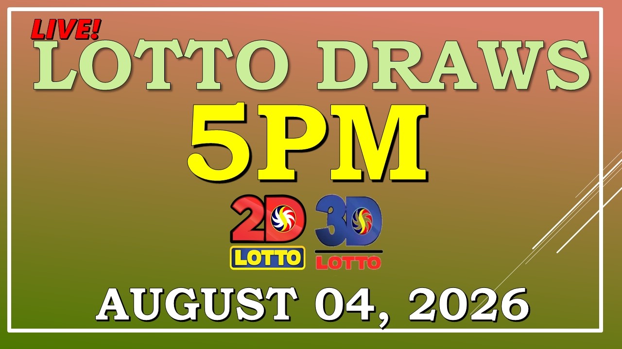 LOTTO RESULT 5PM DRAW ,  AUGUST 04, 2026@LottoResultTV15K