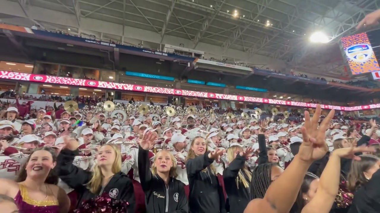 The Florida State University Marching Chiefs play 