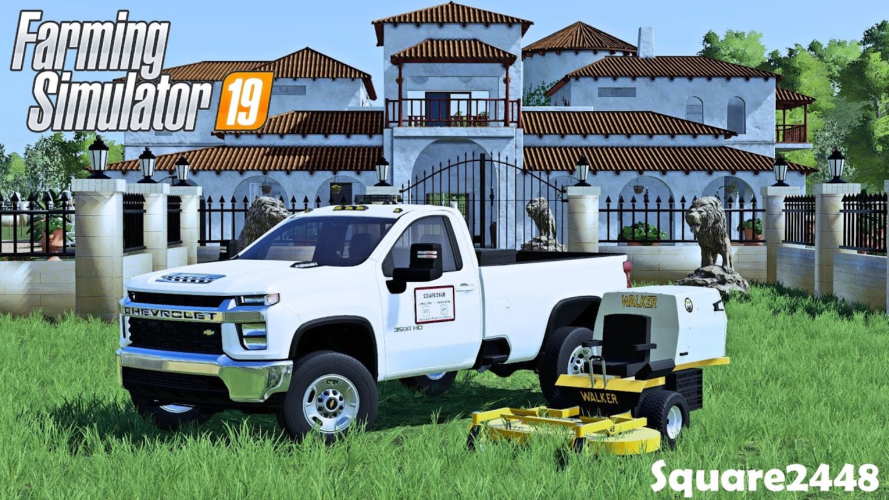 LAWN CARE AT MILLION DOLLAR MANSION! | Landscaping | NEW DURAMAX | Walker Mower | FS19