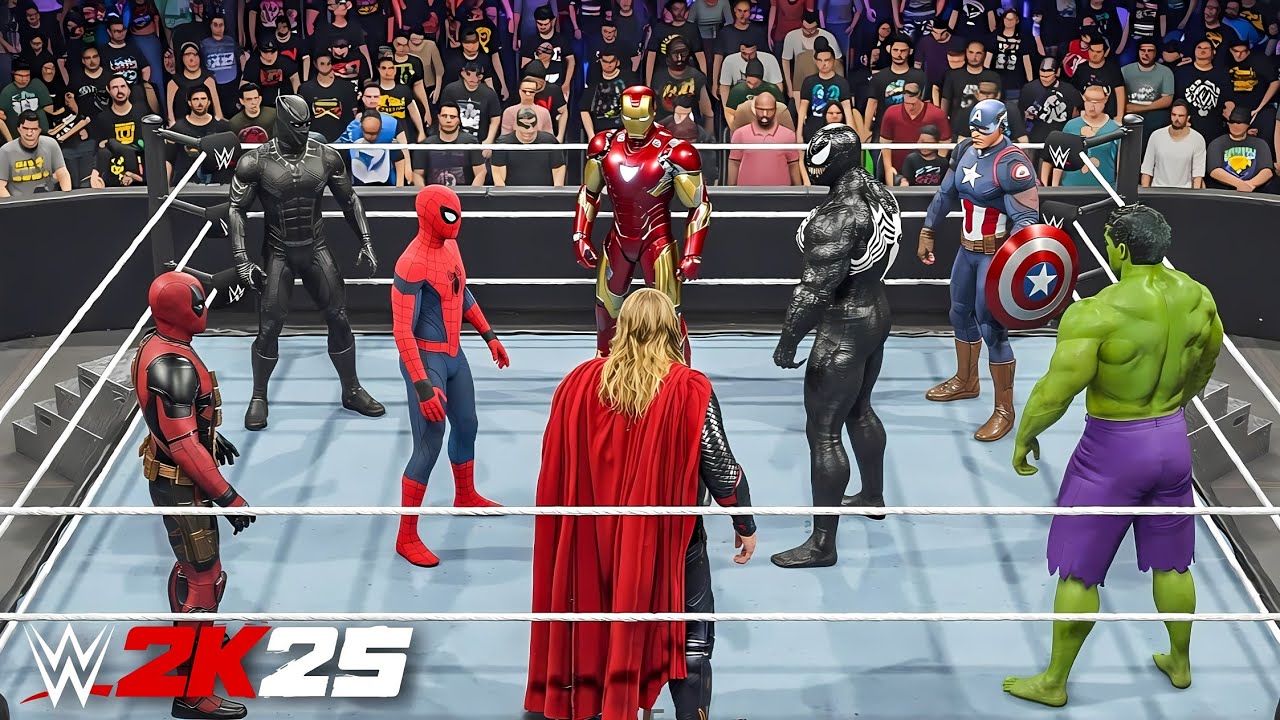 I Put Marvel Characters in Battle Royale Match - WWE 2K25 