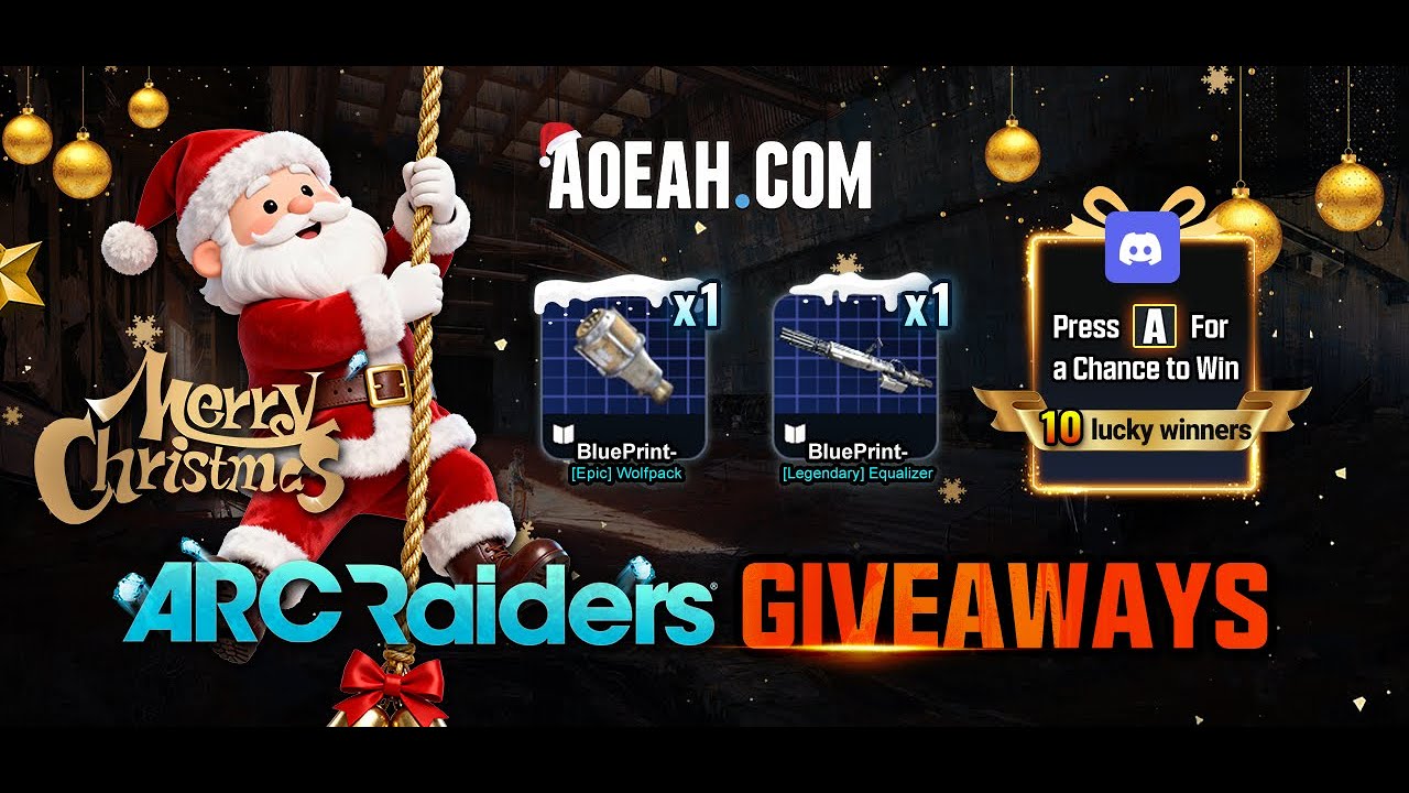 🏆Congrats to the Winners of the ARC Raiders Items Giveaway on DEC 25, 2025 - JAN 3, 2026 | AOEAH.COM