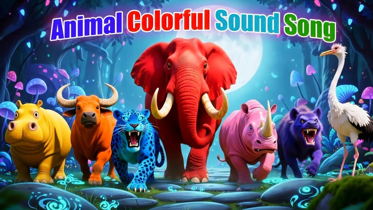 ABC Colorful Safari Animals Diving Song | Nursery Rhymes | ABC Songs | ABC Animals Sounds