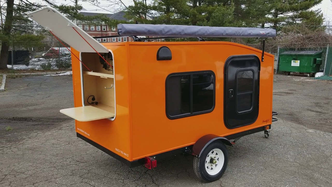 MyMiniTrailer Bright Orange trailer build  850lbs w/ Solar Panel