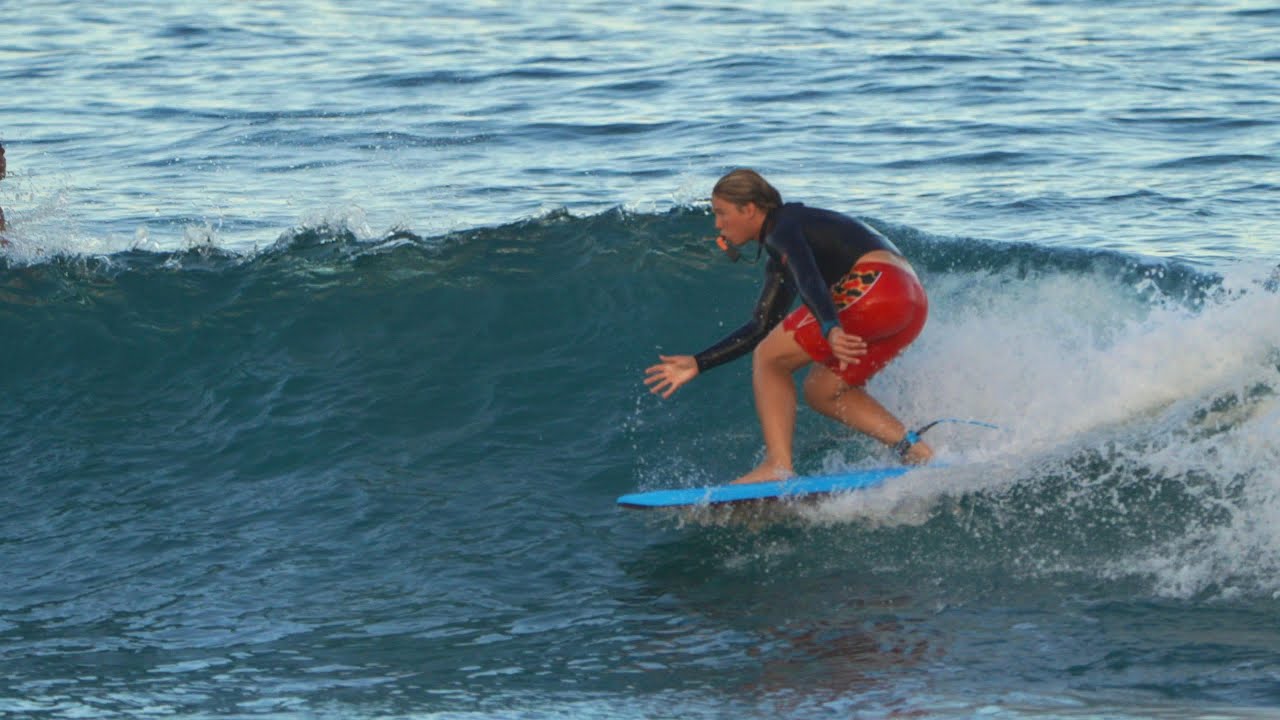 SURFING A FINLESS BEATER! (RAW POV + BEACH CLIPS)