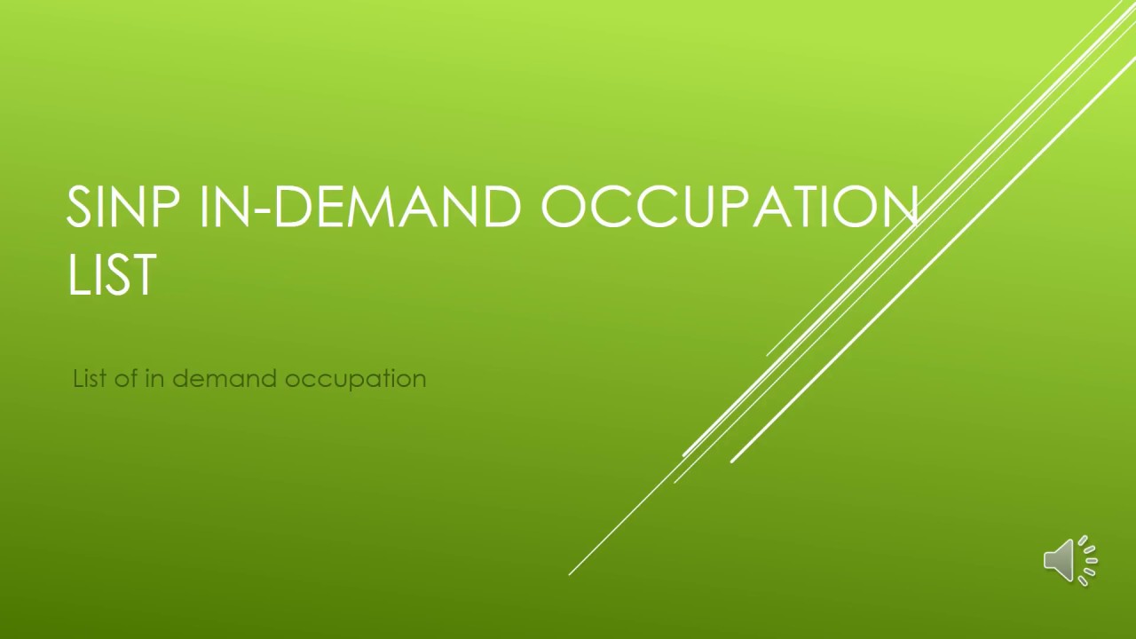 SINP in demand occupation list