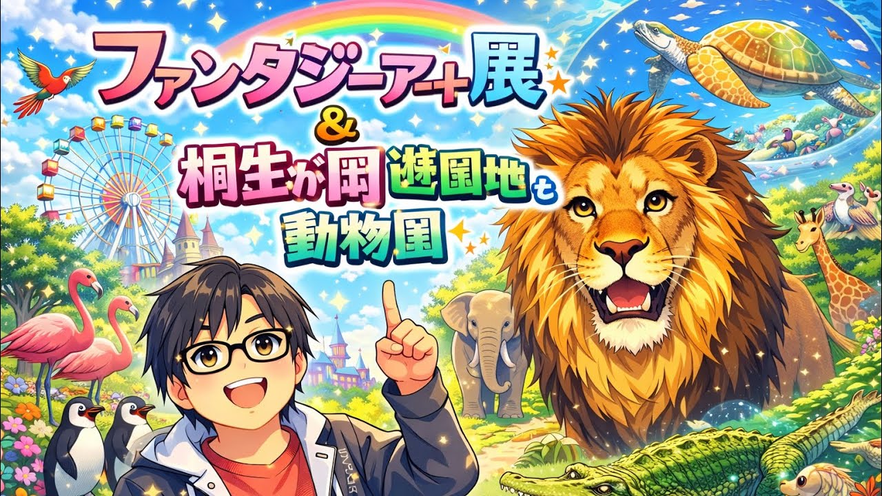 ファンタジーアート展＆桐生が岡遊園地と動物園